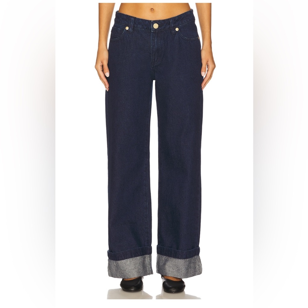 Abrand Women's Straight Leg Jeans - Dark Indigo